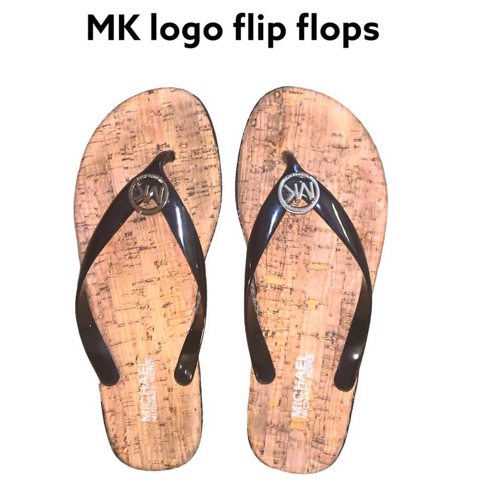 MK LOGO FLIP FLOPS